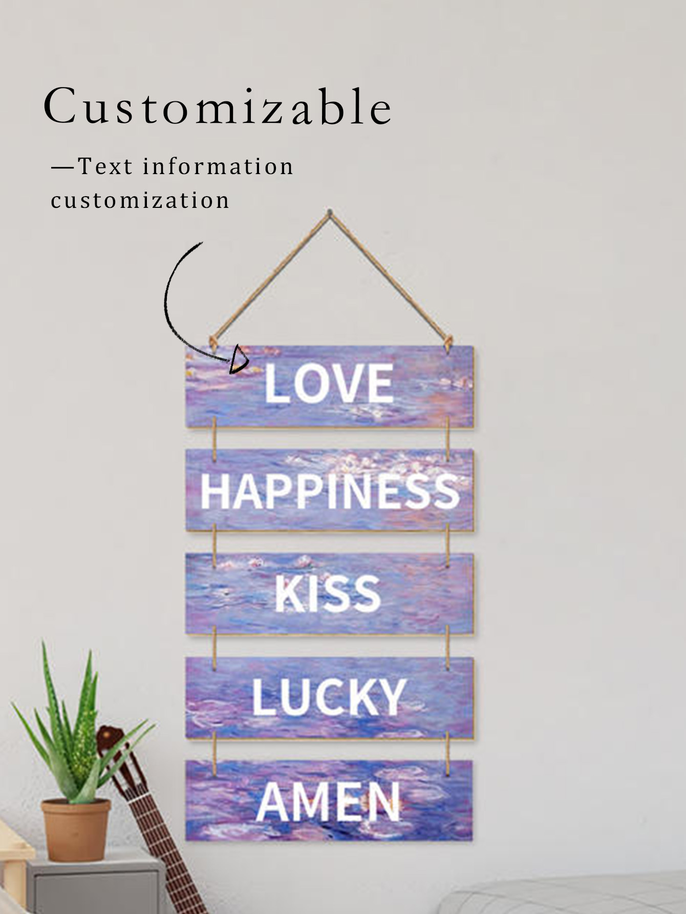 Custom Wooden Hanging Sign Board