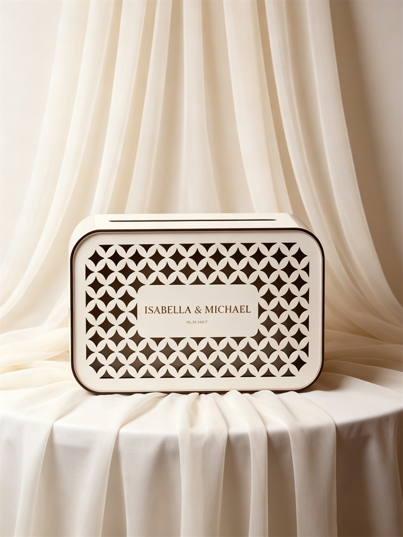 Rural-style wedding greeting card box, customizable, wooden envelope box with acrylic cover, custom wedding greeting card stand, wedding banquet decoration, money box