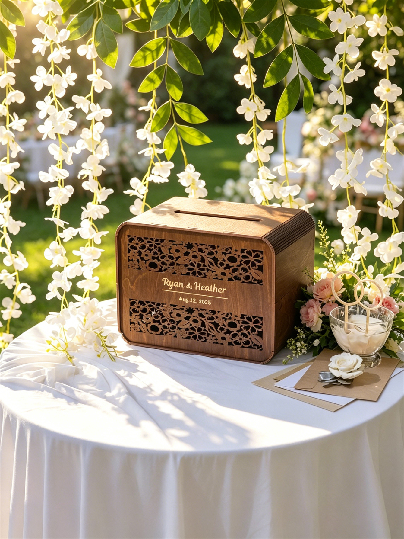 Wooden card boxes, personalized wedding card boxes, and bride gift-giving card boxes