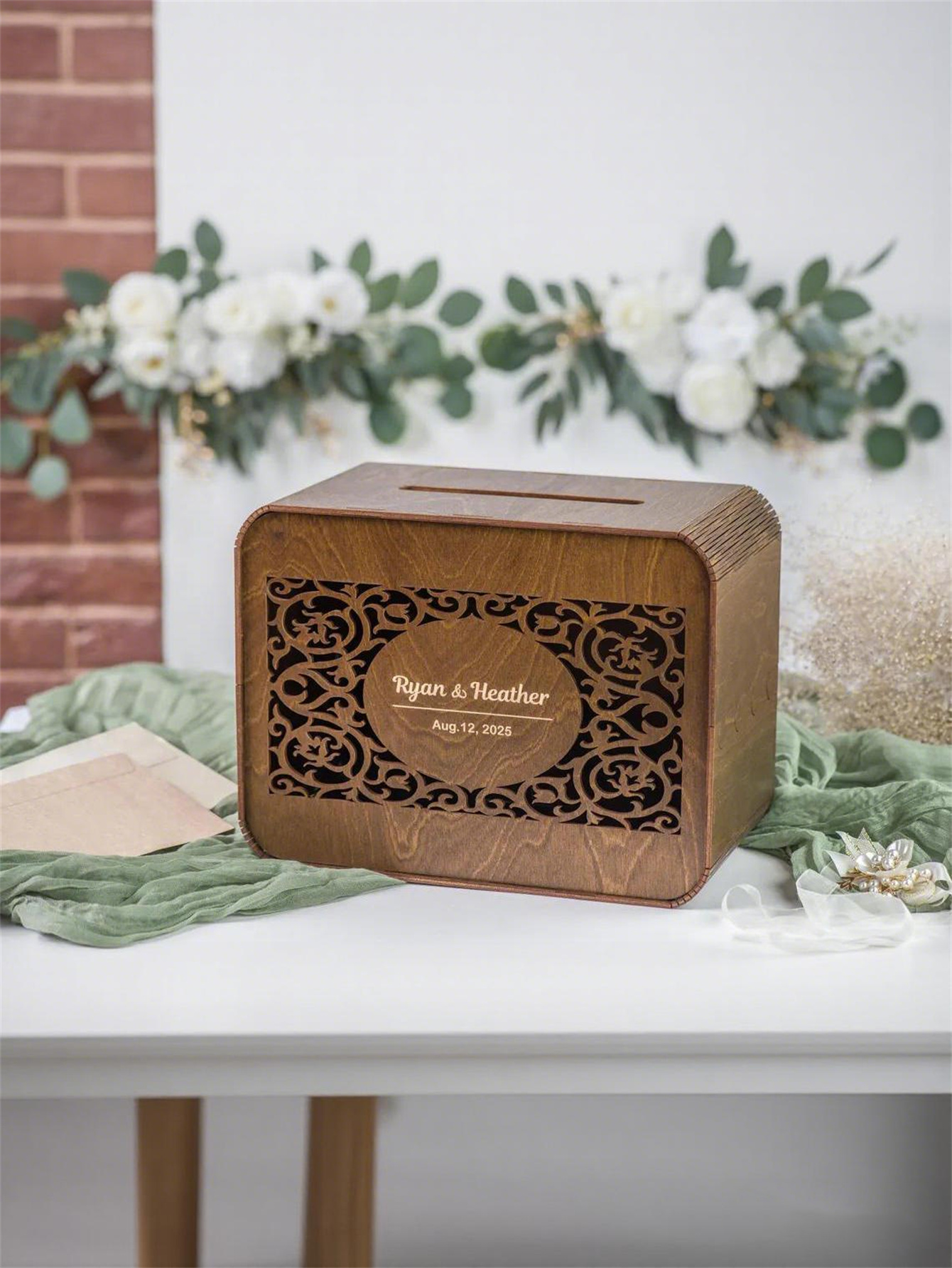 Wooden card boxes, personalized wedding card boxes, and bride gift-giving card boxes