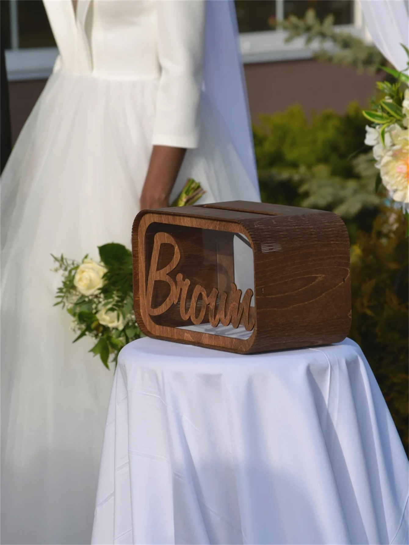 Personalized wedding gift box - Wedding greeting card box - Wooden greeting card box - wedding red envelope - Engagement greeting card box - Wedding decoration