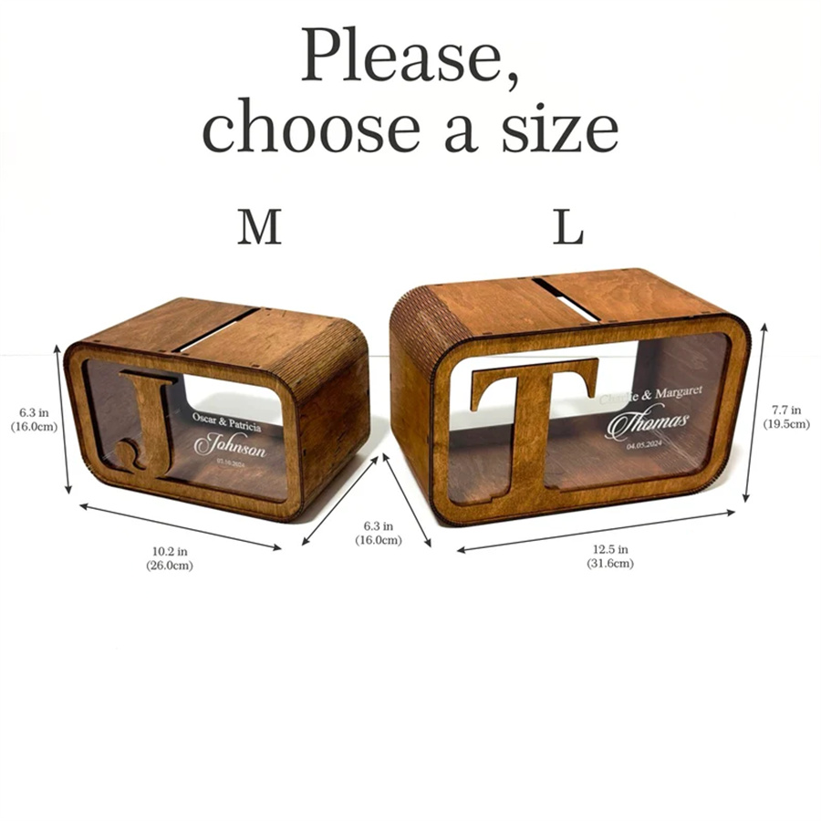 Wedding greeting card boxes with card slots, country-style wedding gift boxes, custom wooden greeting card boxes, personalized wedding gifts, Bohemian-style wedding decorations, custom gift boxes