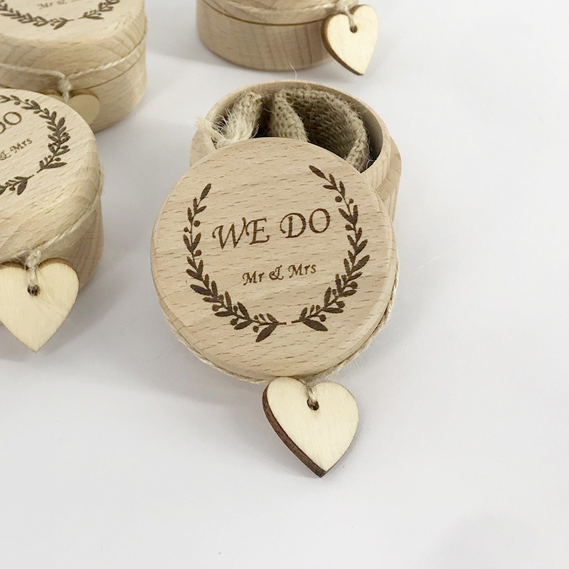 Personalized Wooden Ring Box with Custom Engraving