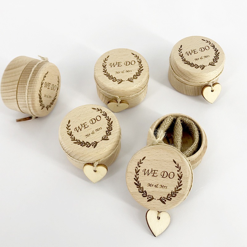 Personalized Wooden Ring Box with Custom Engraving
