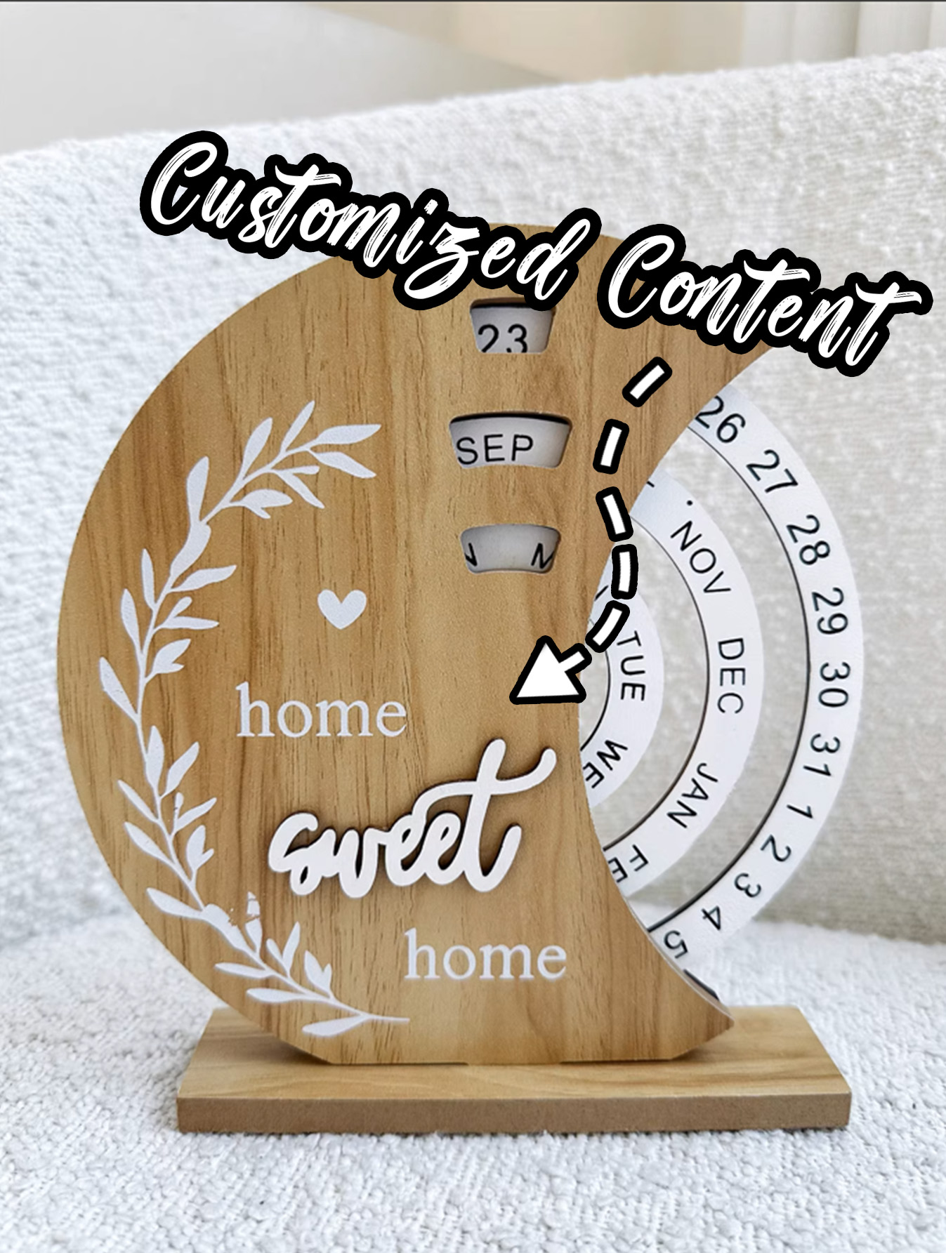 Custom Wooden Perpetual Calendar