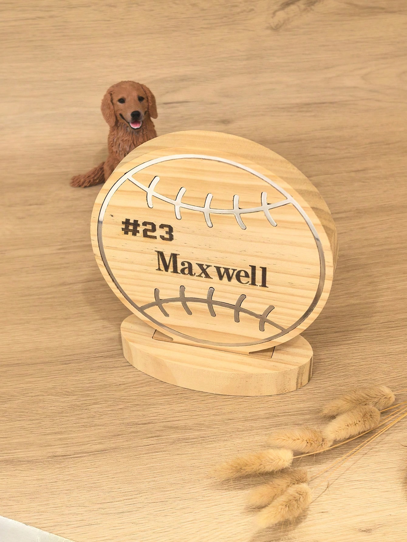 Custom Wood Trophies for Baseball Kid
