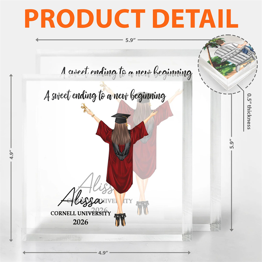 Personalized Graduation Acrylic Photo Block Gift