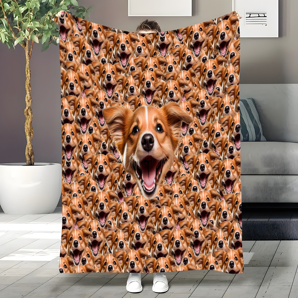 personalized Funny Face Flannel Blanket