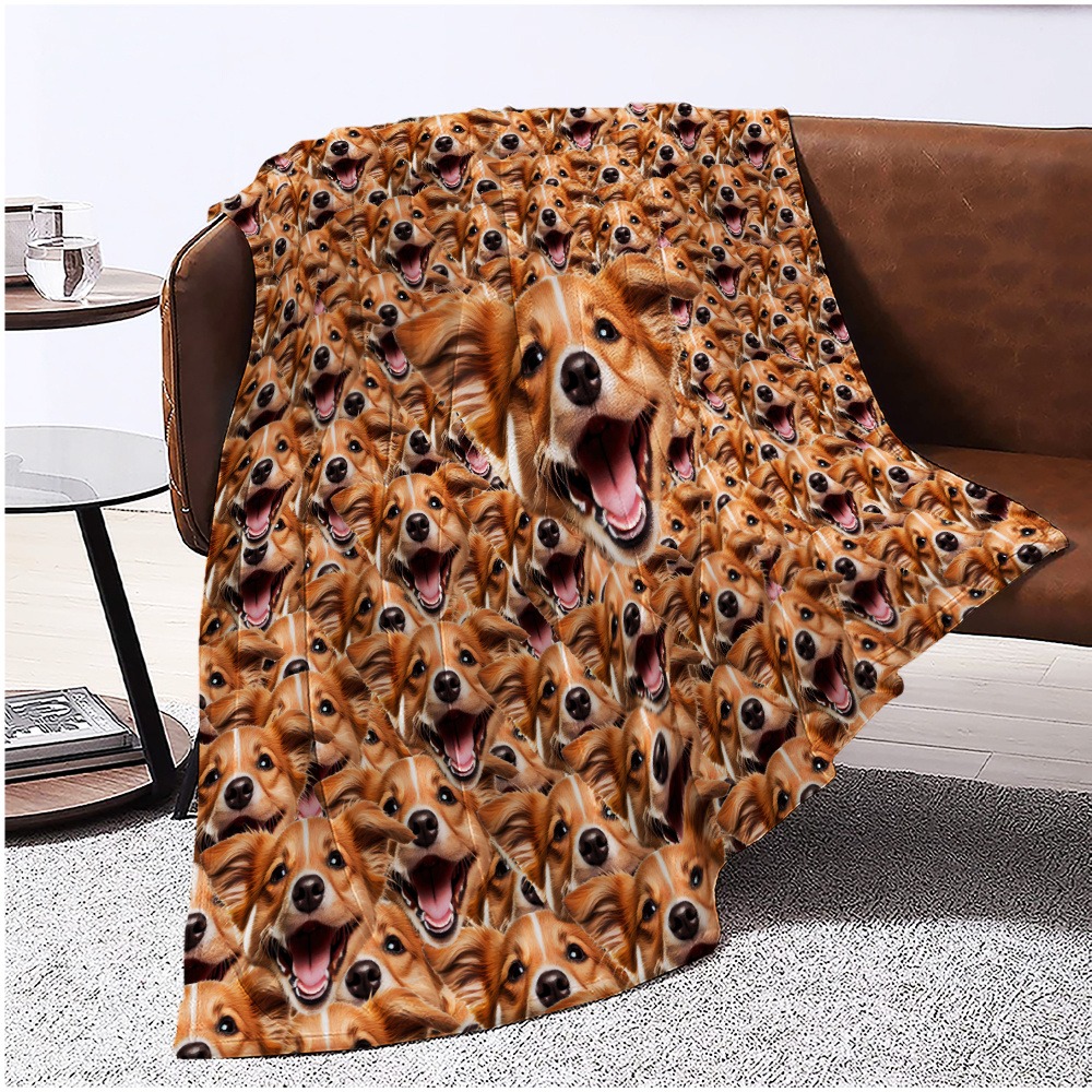 personalized Funny Face Flannel Blanket