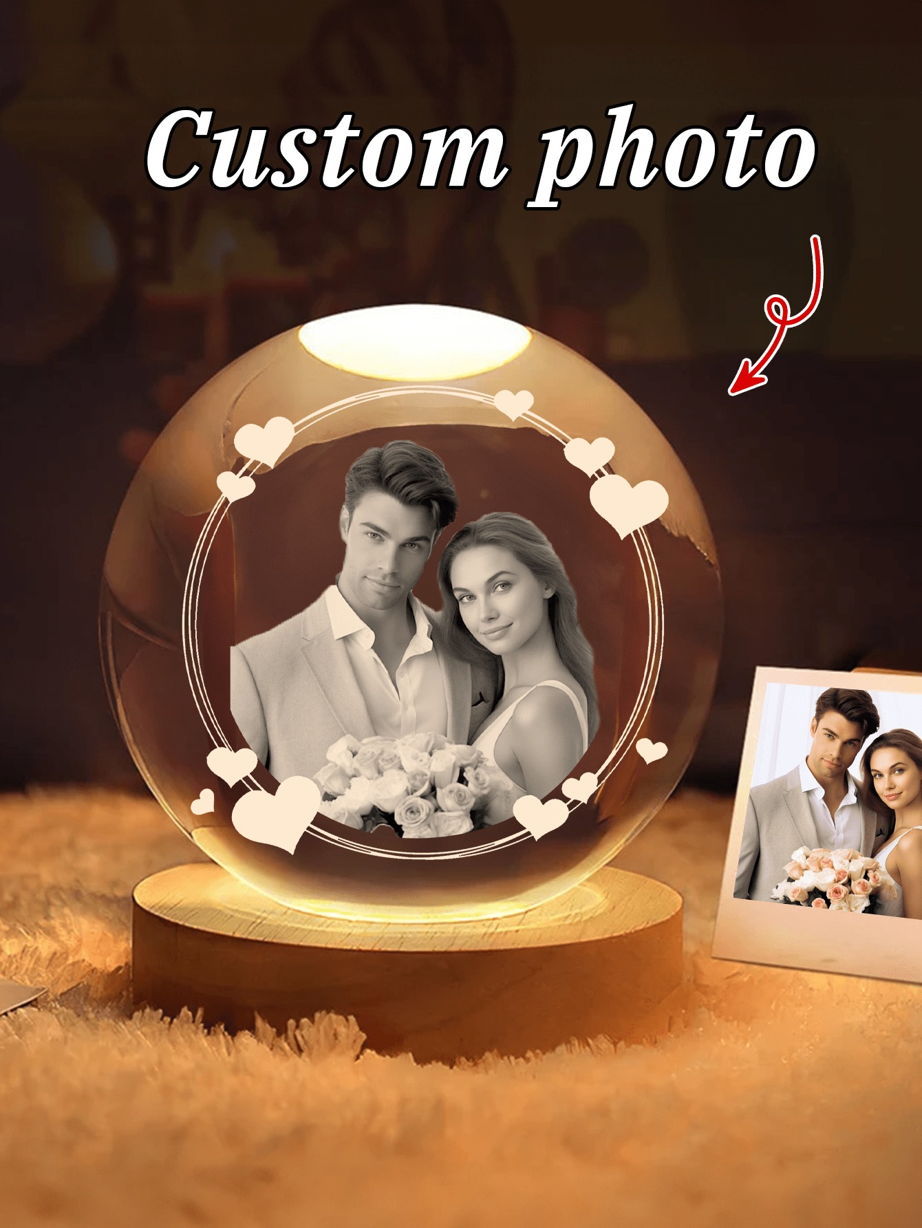 Personalized 3D Photo Crystal Ball