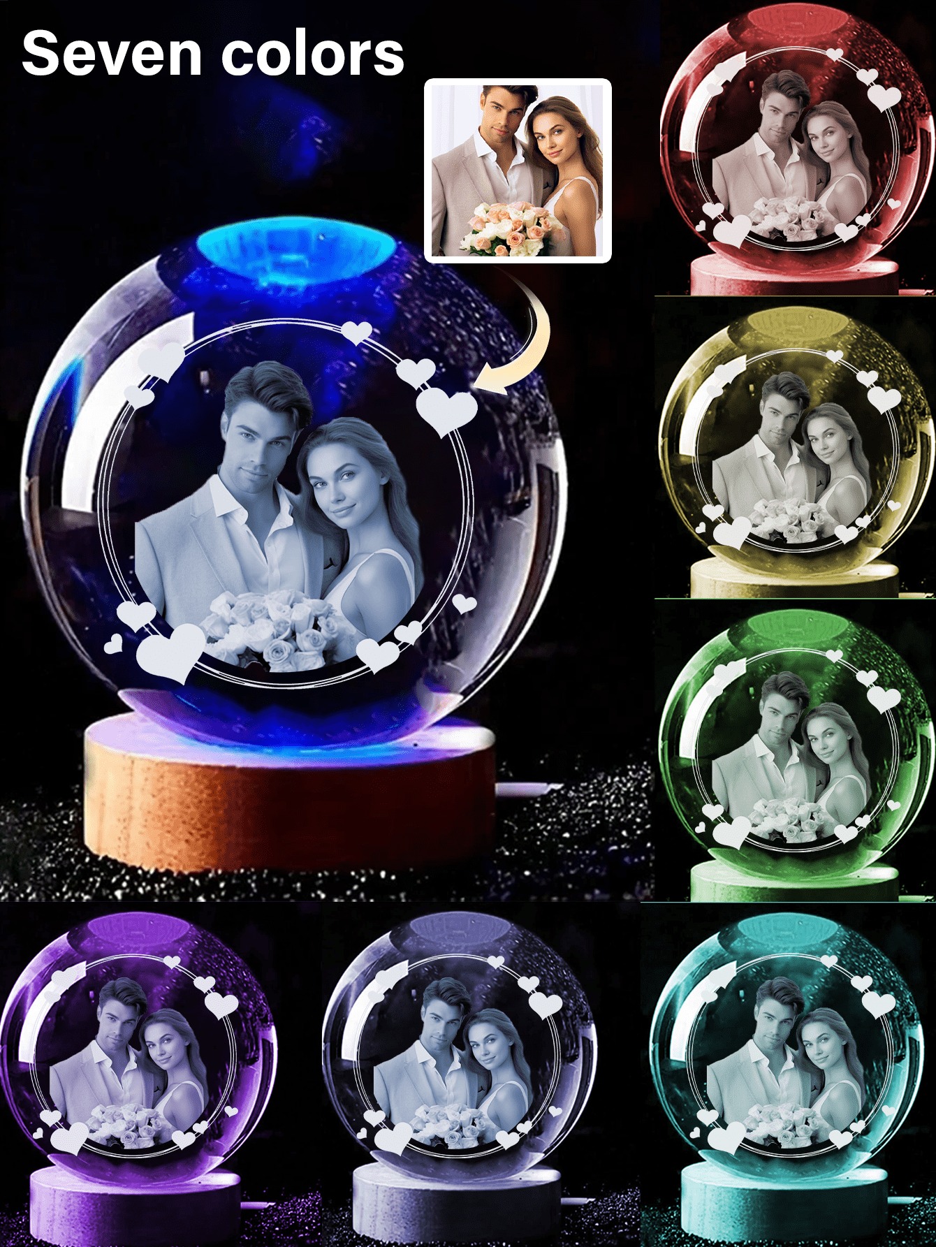 Personalized 3D Photo Crystal Ball