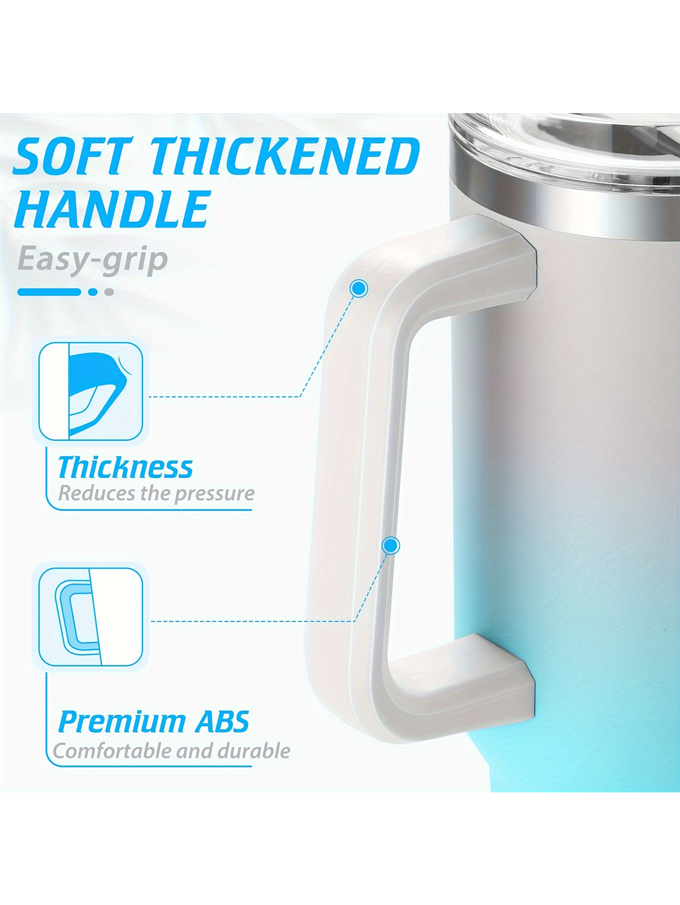 Custom Pink Insulated Travel Mug with Handle