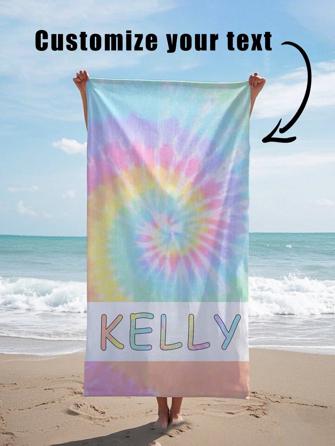 DIY Unique Text Pool Towels