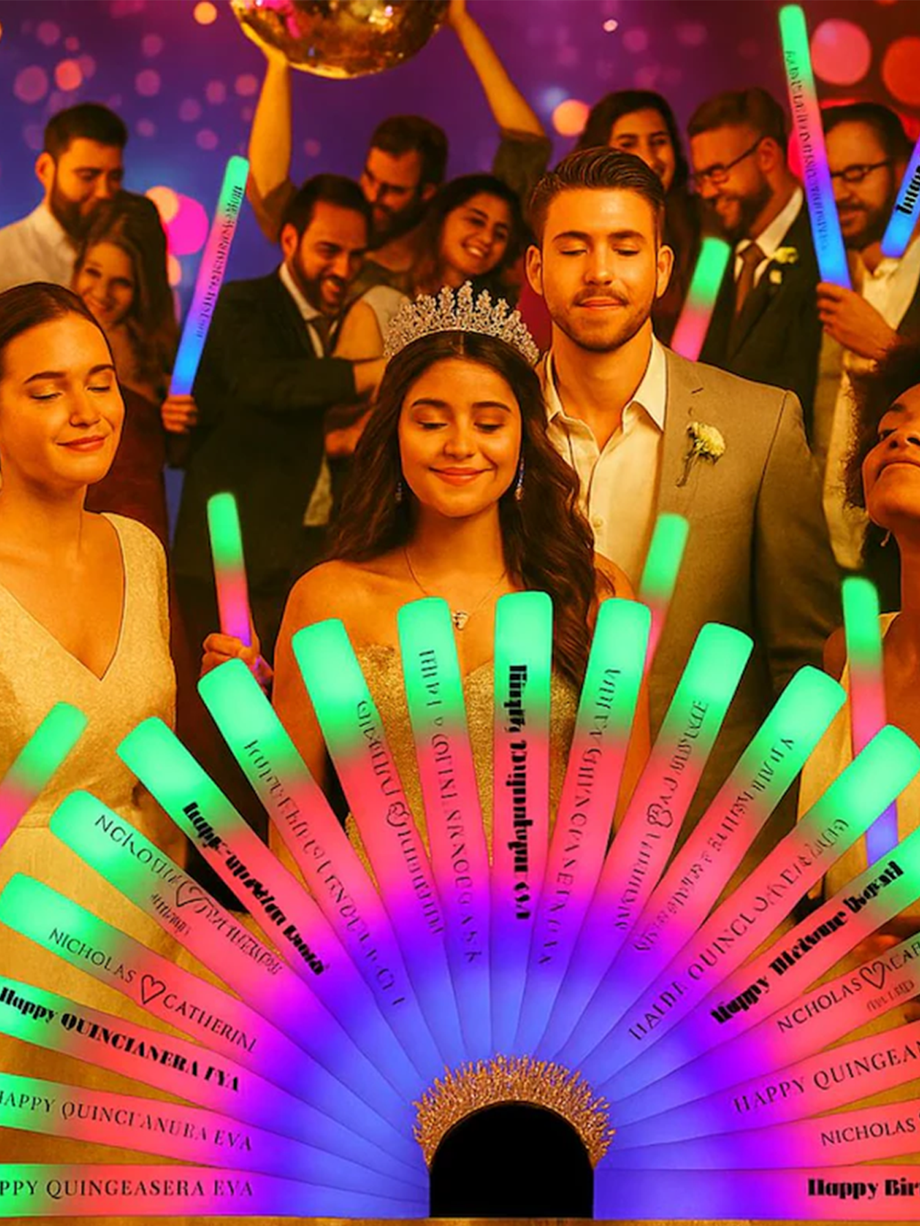 Personalized LED Foam Glow Sticks