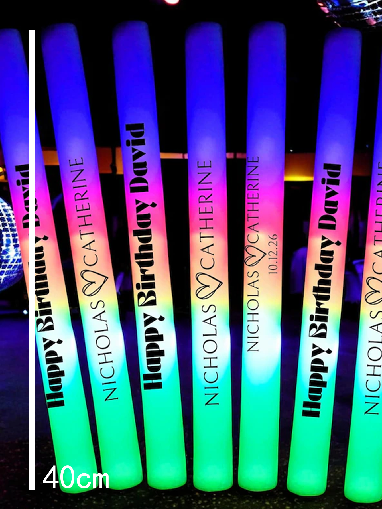 Personalized LED Foam Glow Sticks