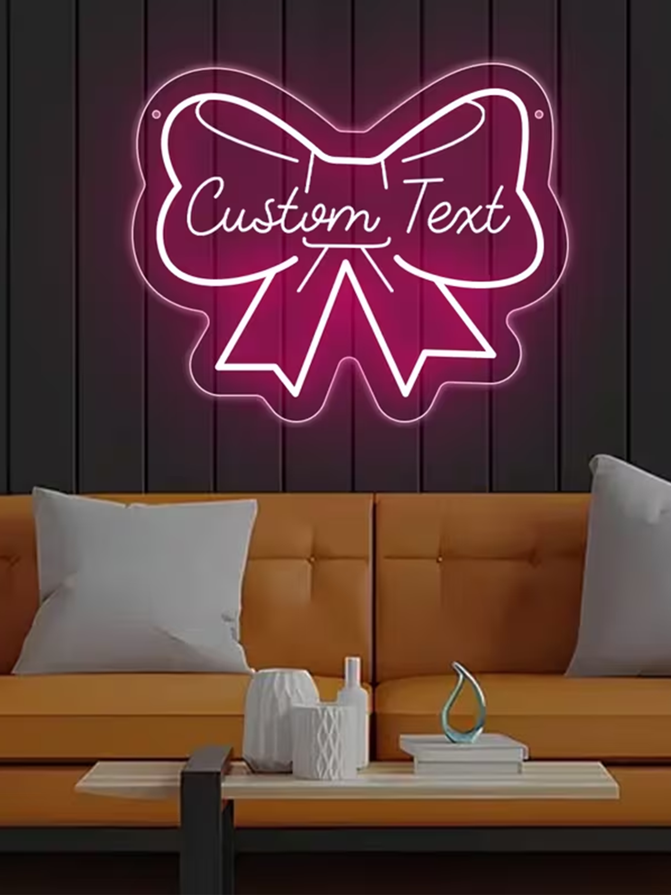 Custom Bow Neon Name Sign