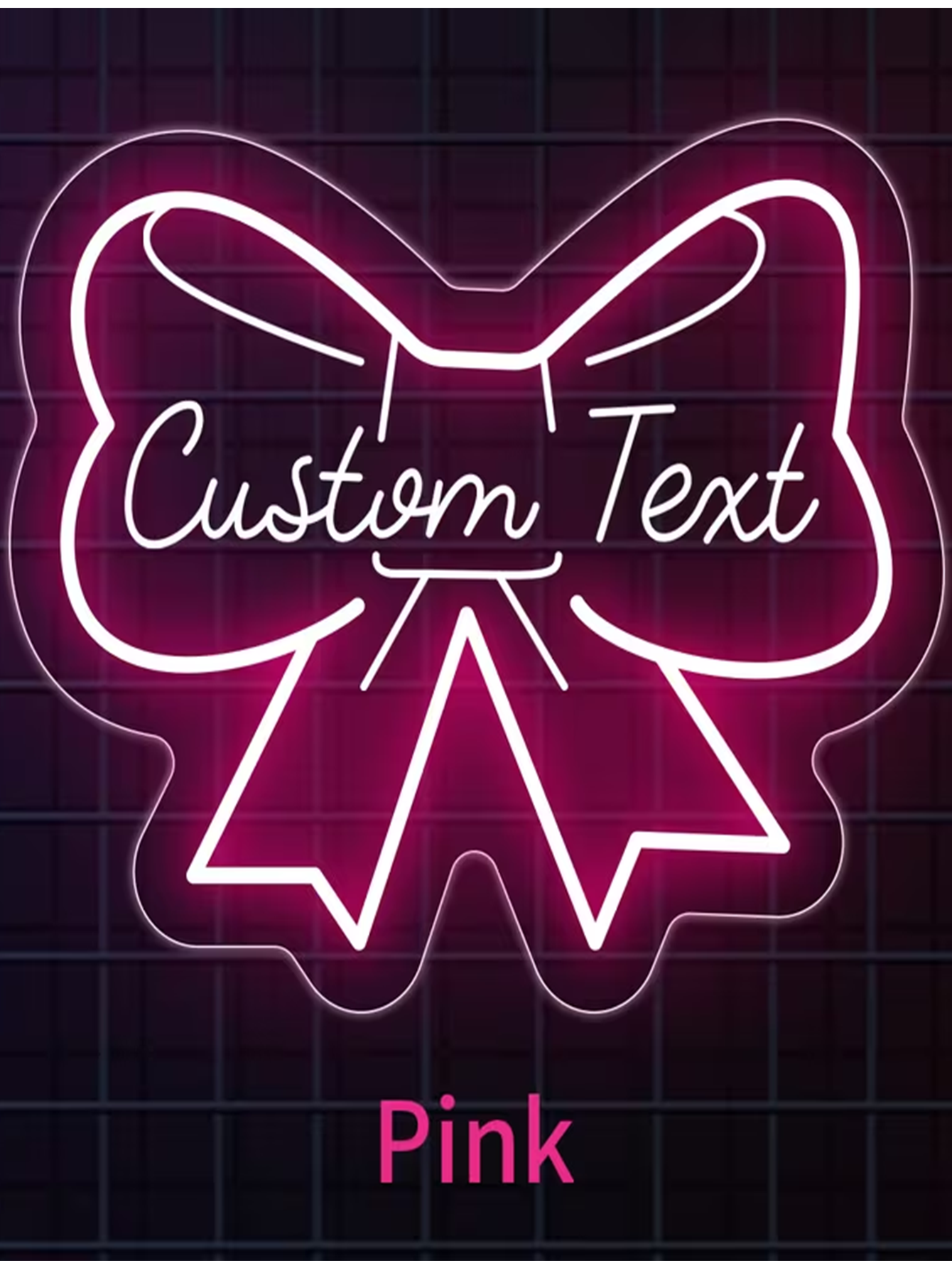 Custom Bow Neon Name Sign