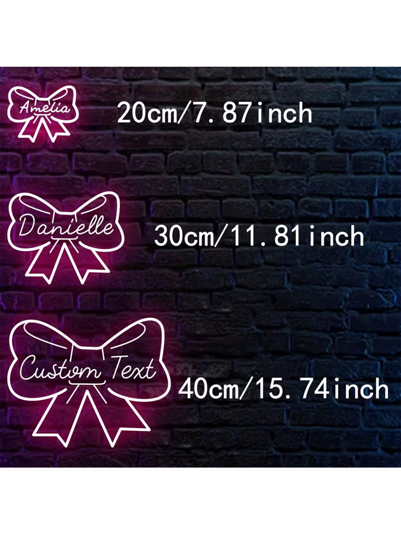Custom Bow Neon Name Sign