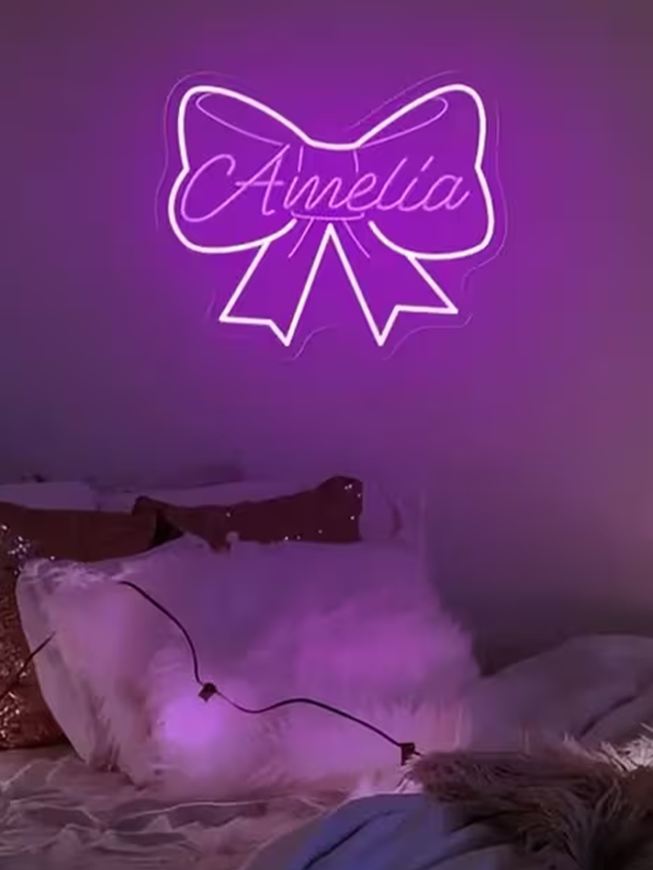 Custom Bow Neon Name Sign