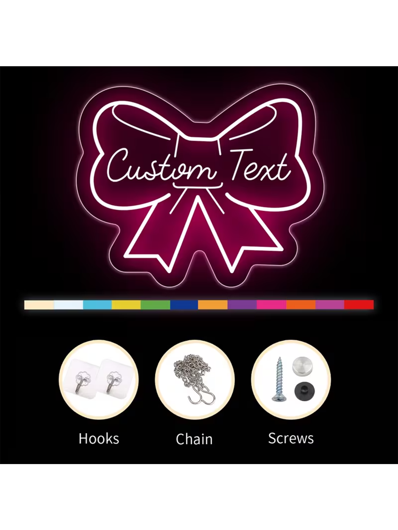 Custom Bow Neon Name Sign