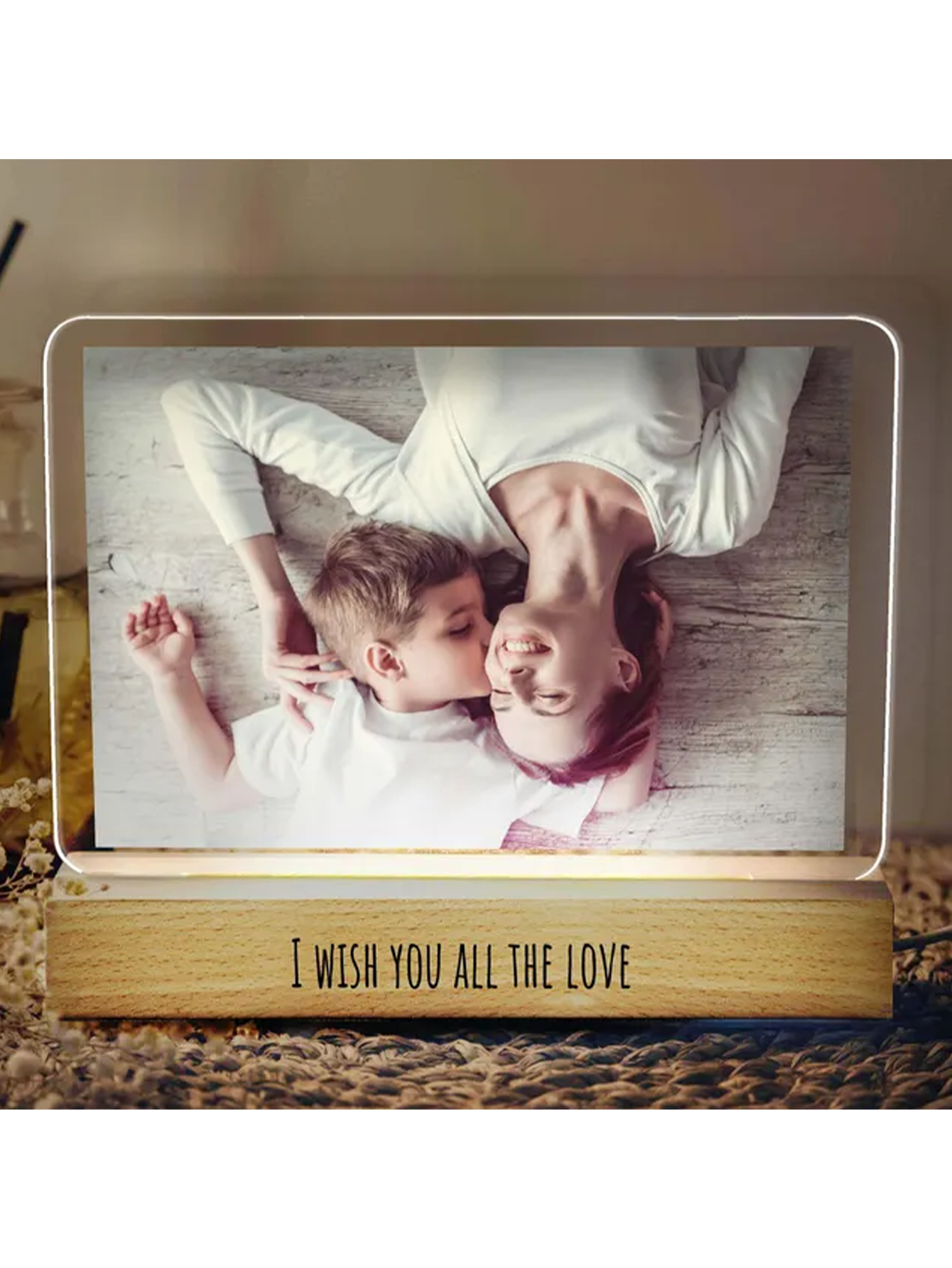 Personalized Photo Acrylic Night Light - Commemorative Gift