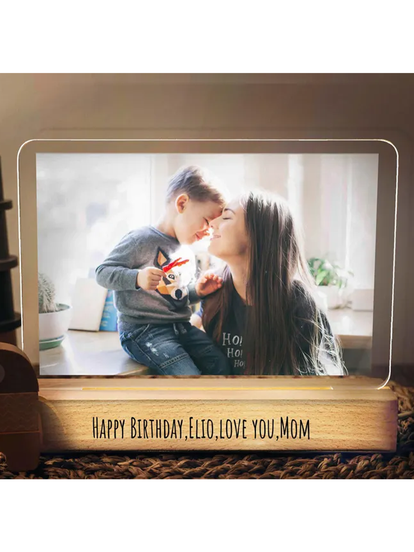 Personalized Photo Acrylic Night Light - Commemorative Gift