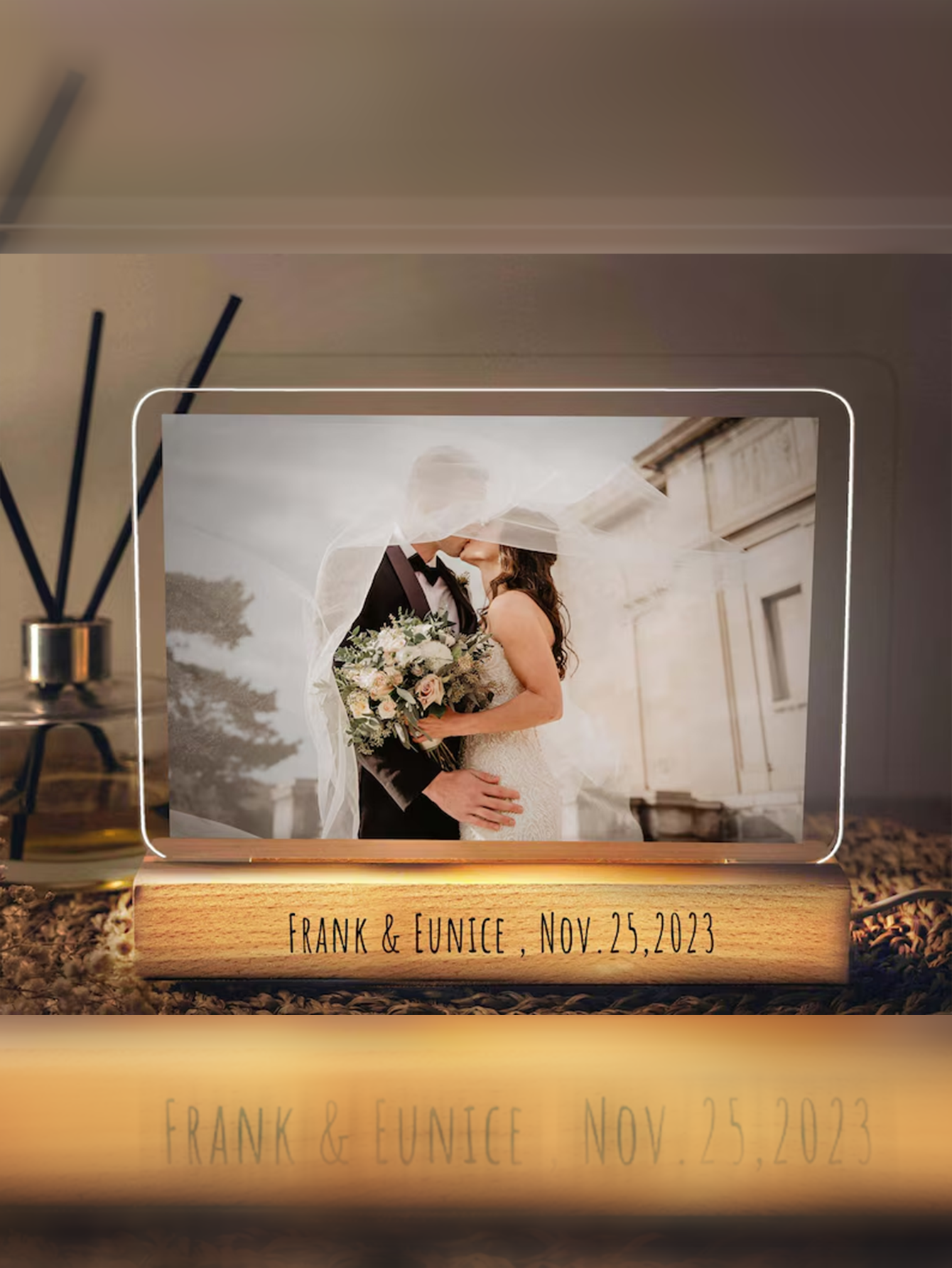 Personalized Photo Acrylic Night Light - Commemorative Gift