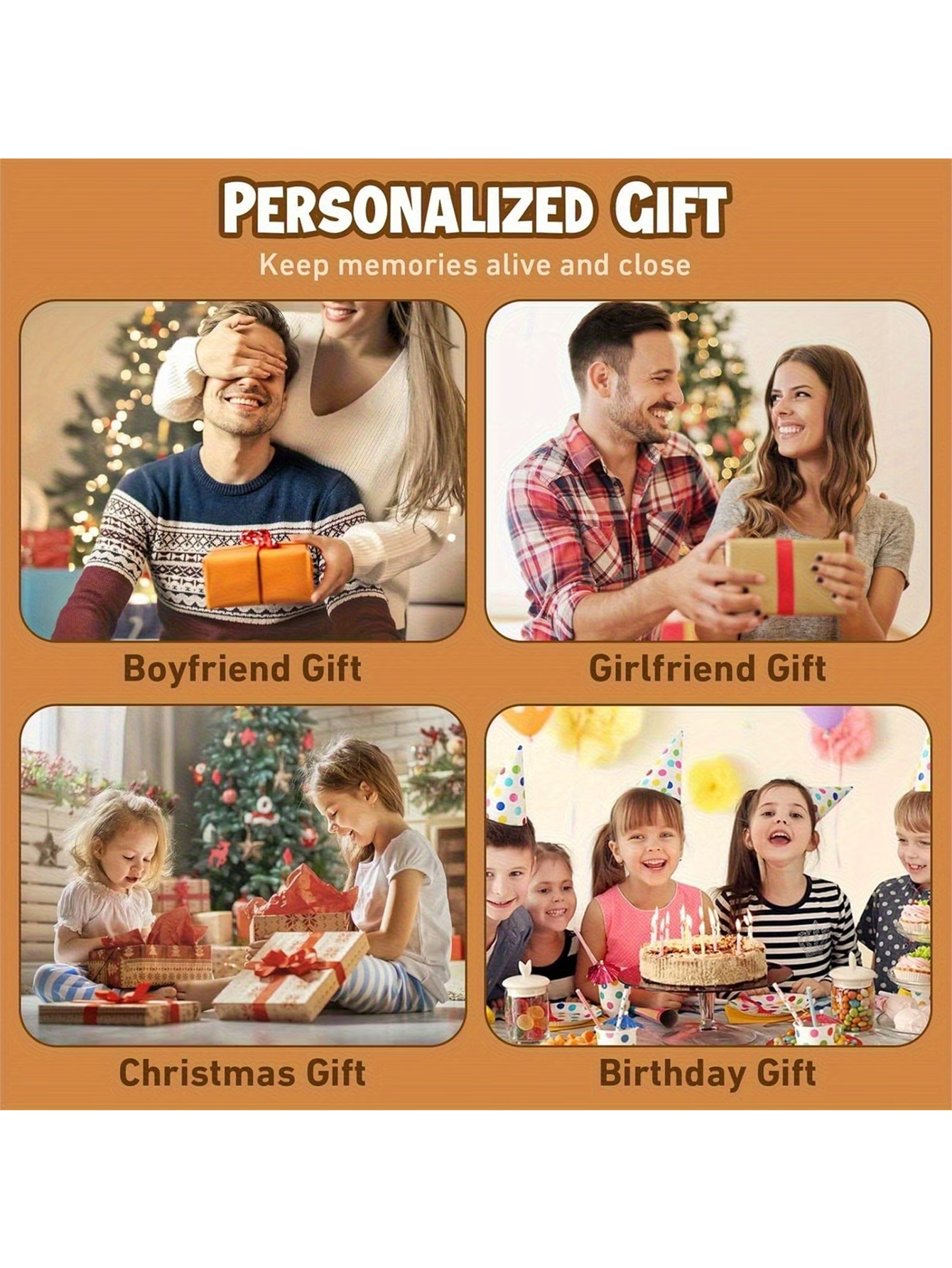 Personalized Photo Collage Night Light - Gift for Mom