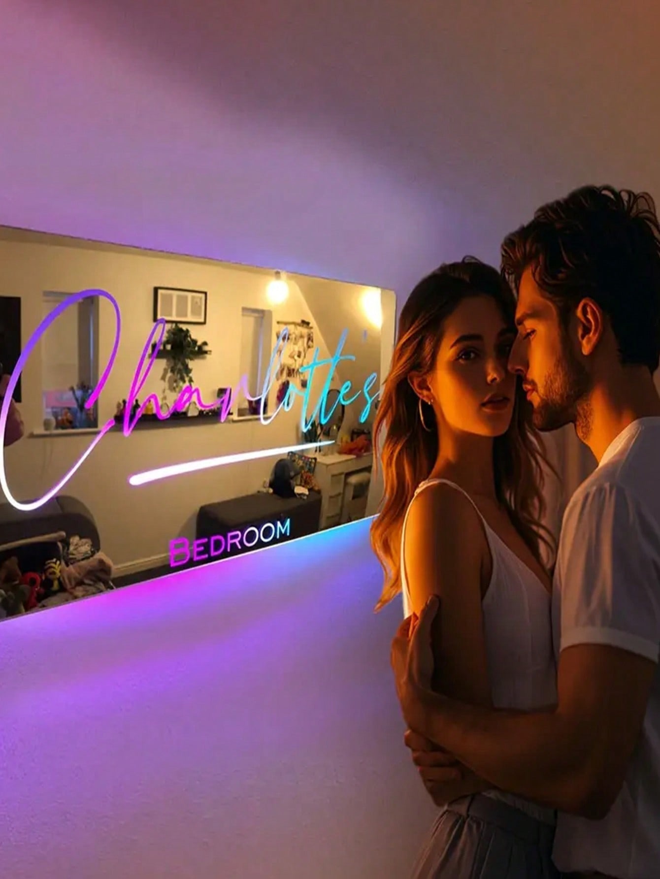 Custom LED Name Mirror Sign