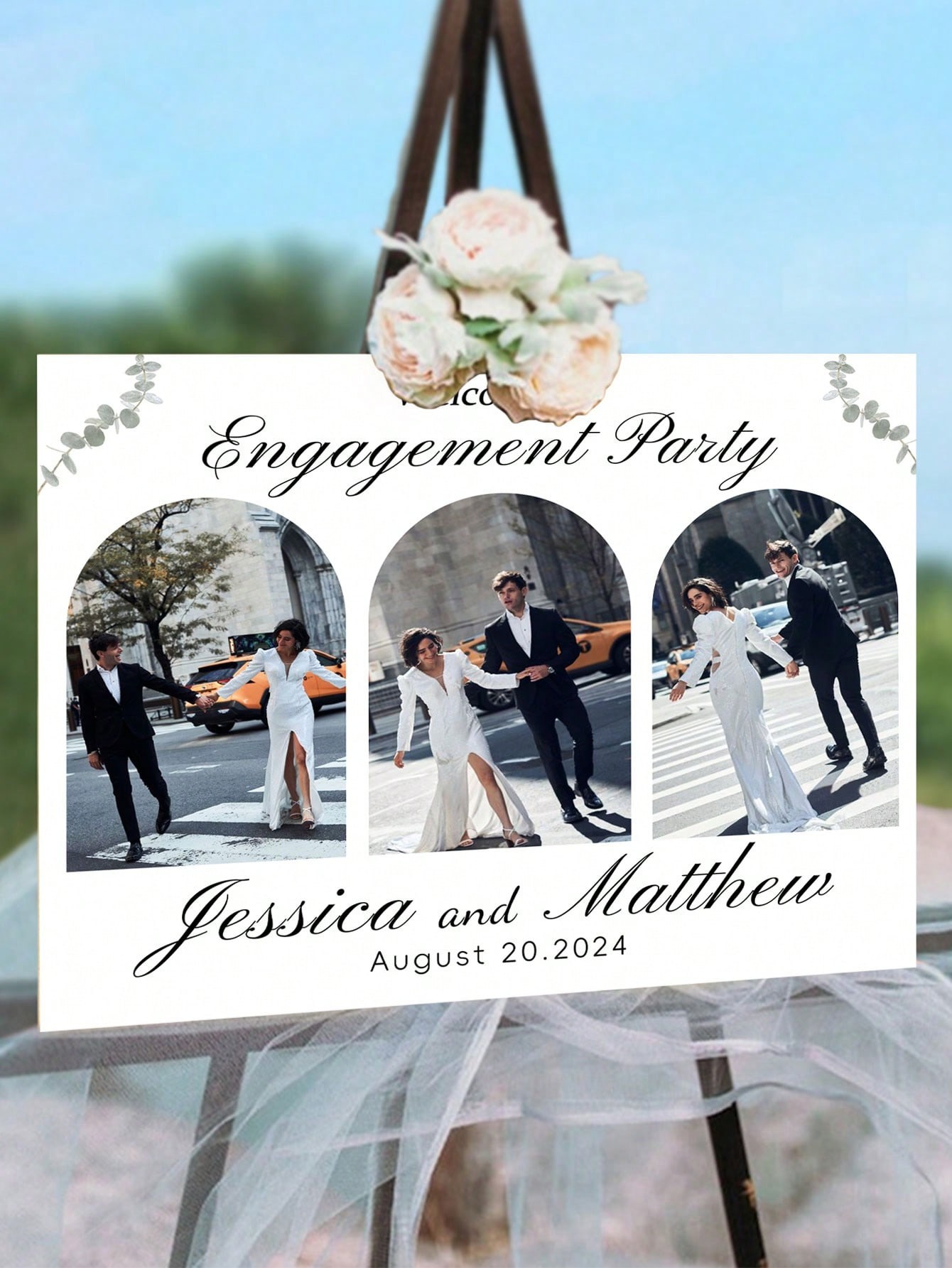 Custom Photo Wedding Welcome Sign