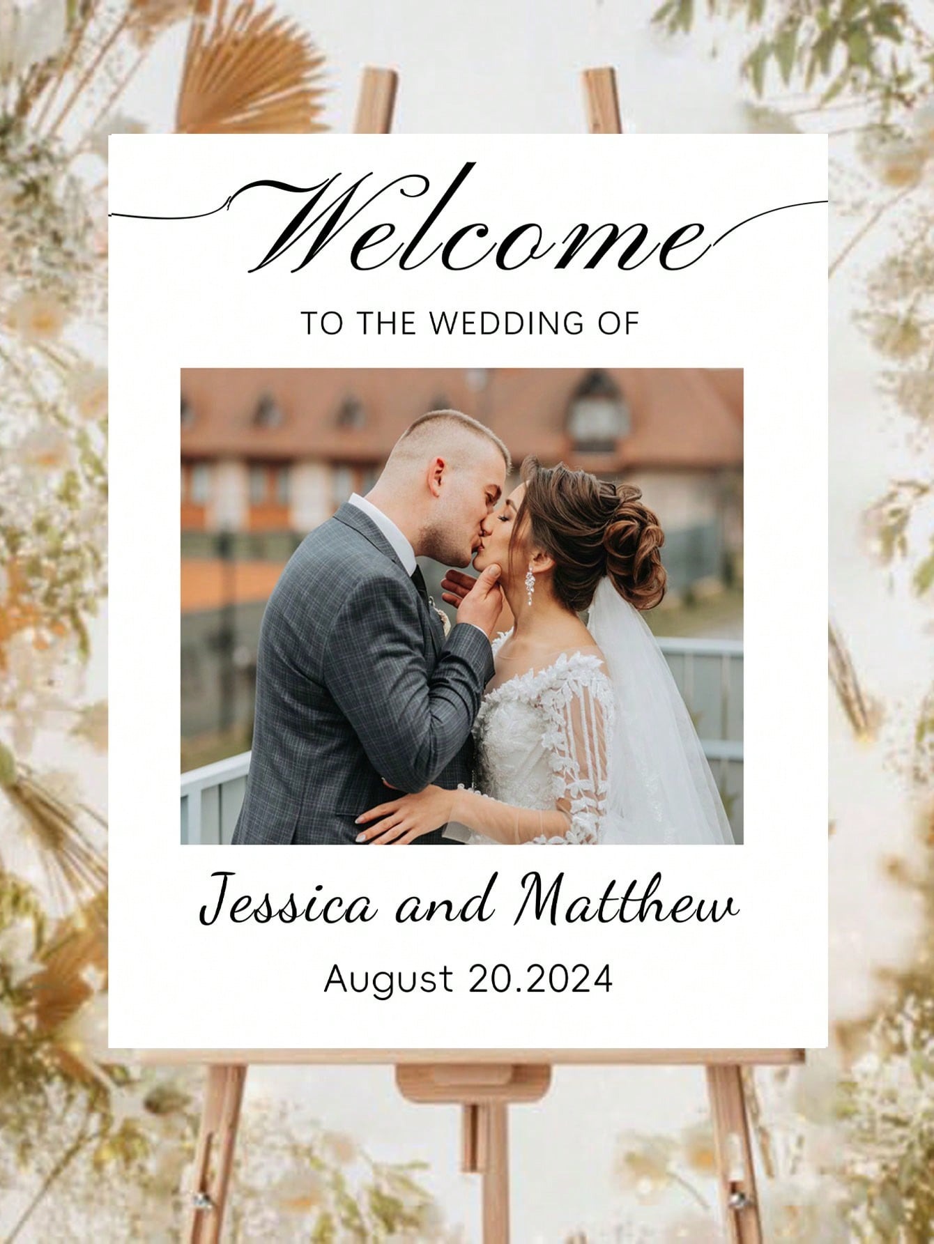 Custom Photo Wedding Welcome Sign
