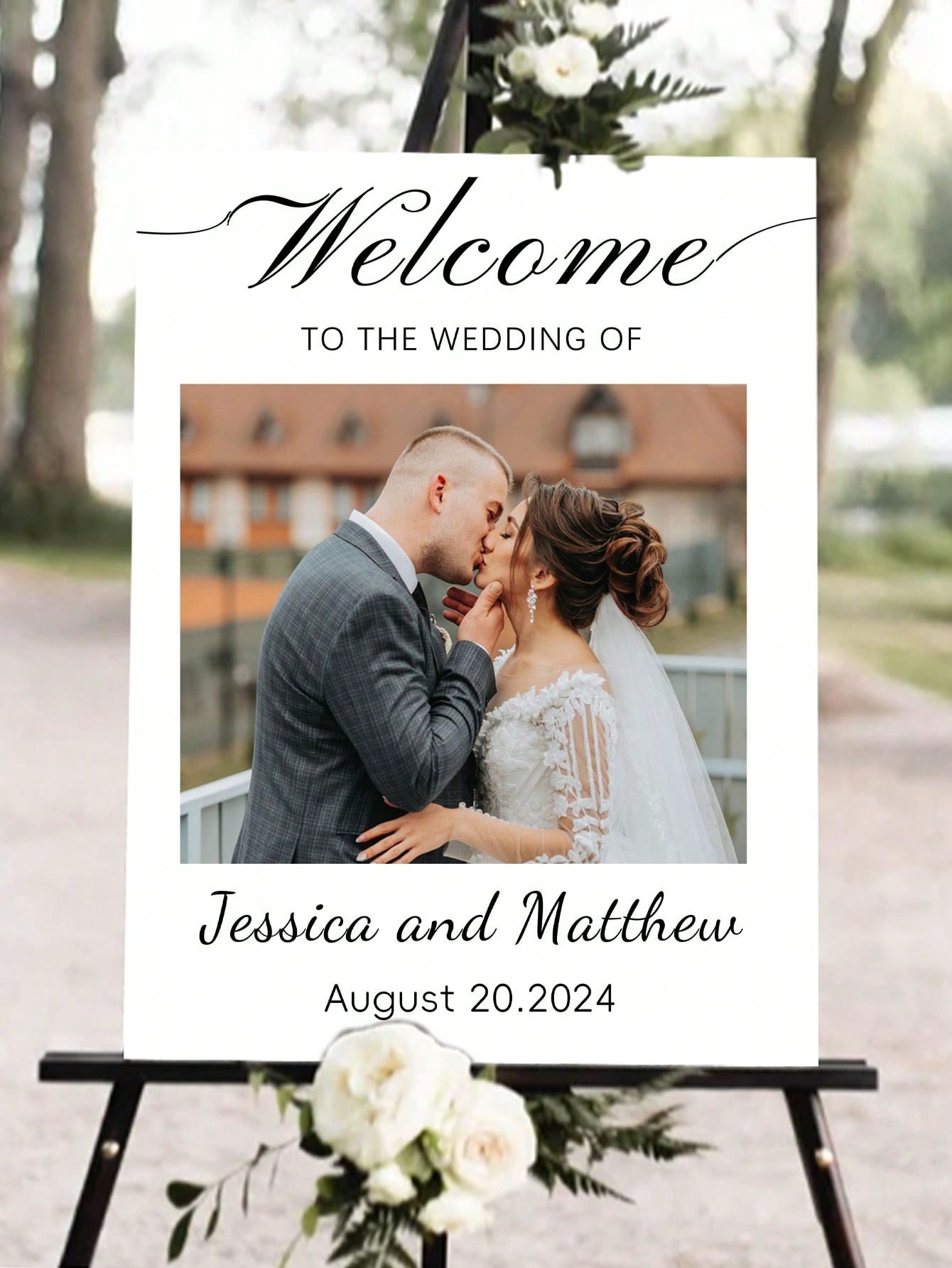 Custom Photo Wedding Welcome Sign