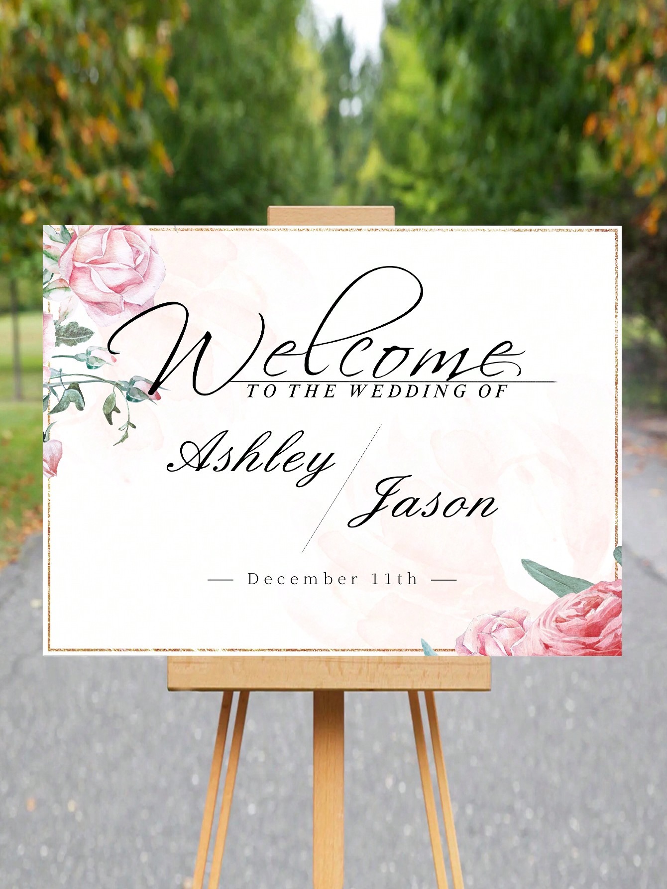 Custom Photo Wedding Welcome Sign