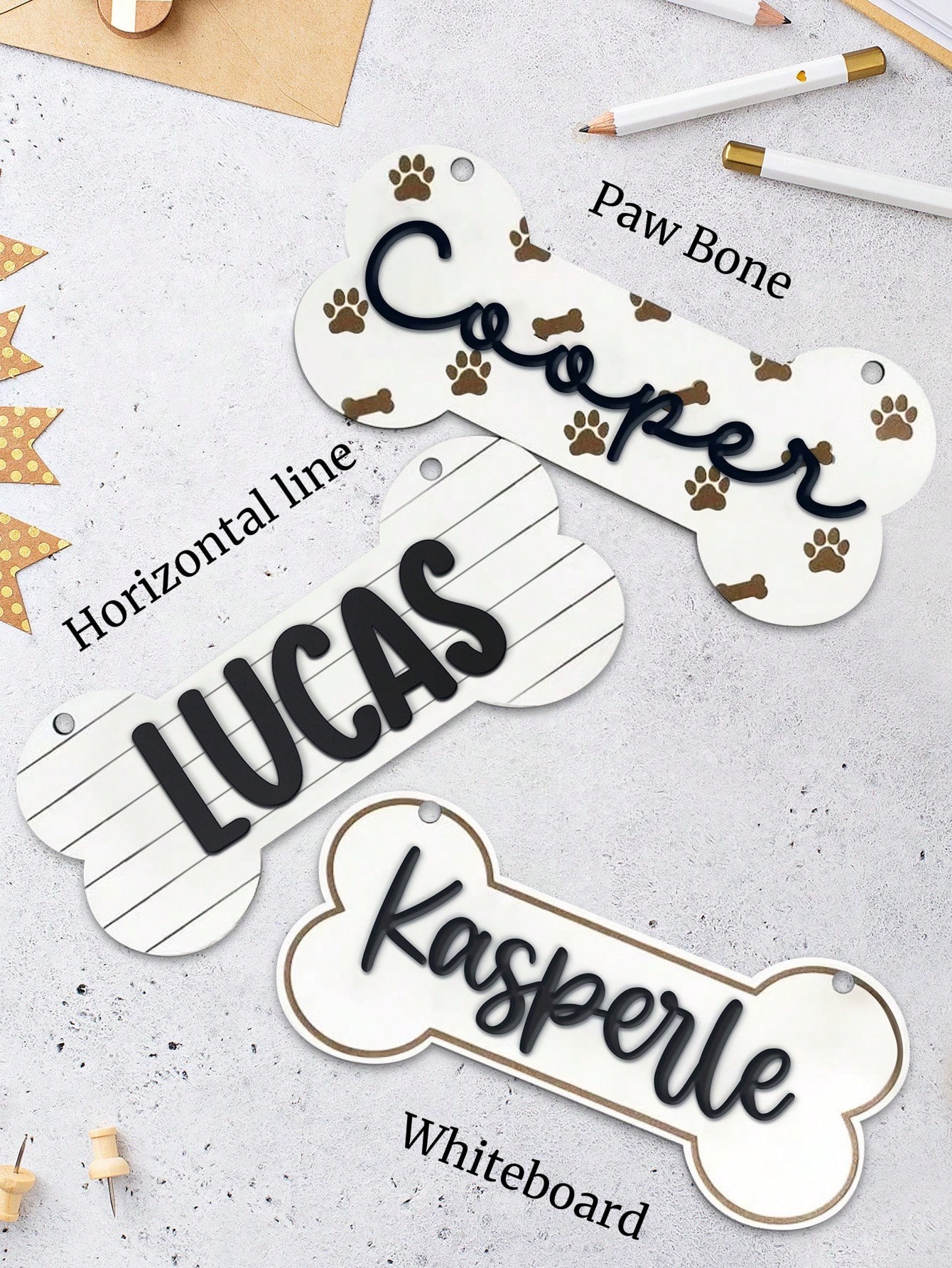 Personalized Dog Cage Name Tags, Customized Pet Identification Tags, Customized Crate Tags, Customized Dog Bone Name Tags, Customized Kennel Name Tags