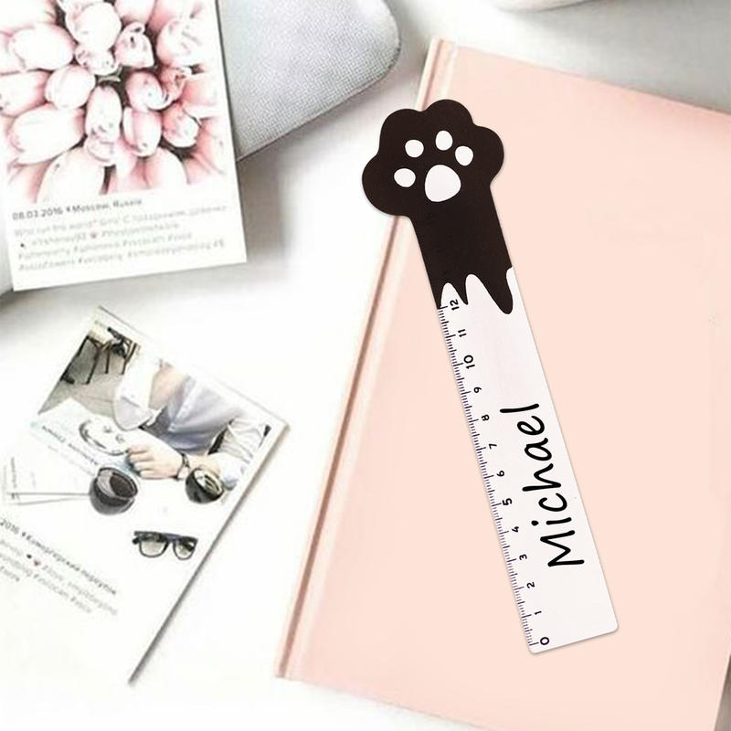 Custom Cat Paw Ruler Bookmark