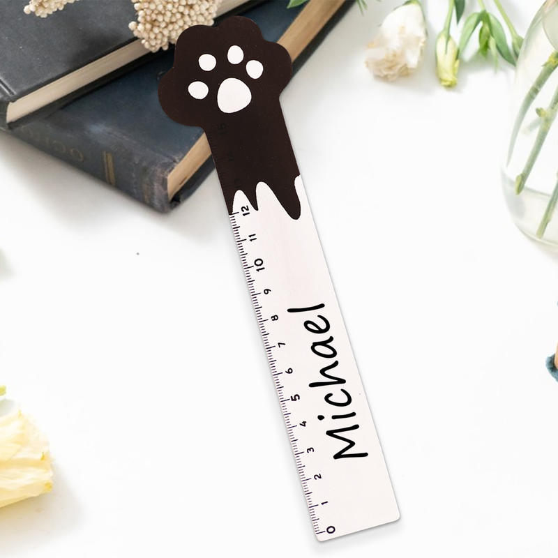 Custom Cat Paw Ruler Bookmark