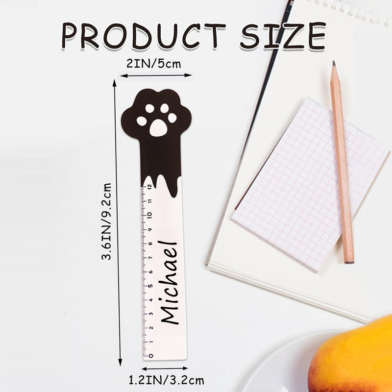 Custom Cat Paw Ruler Bookmark