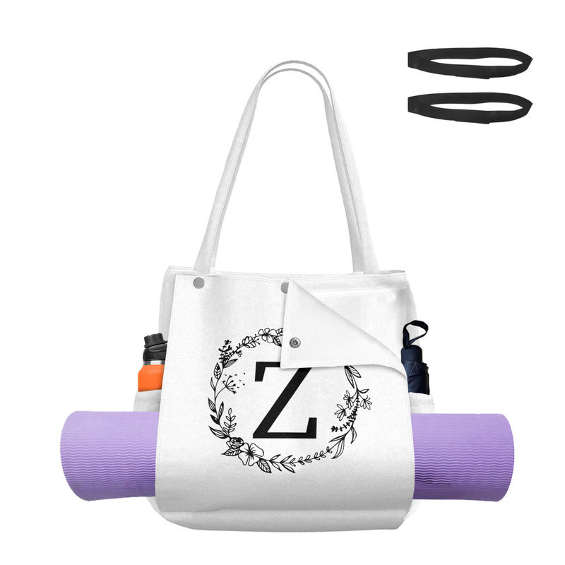 Custom Initial Yoga Tote Bag