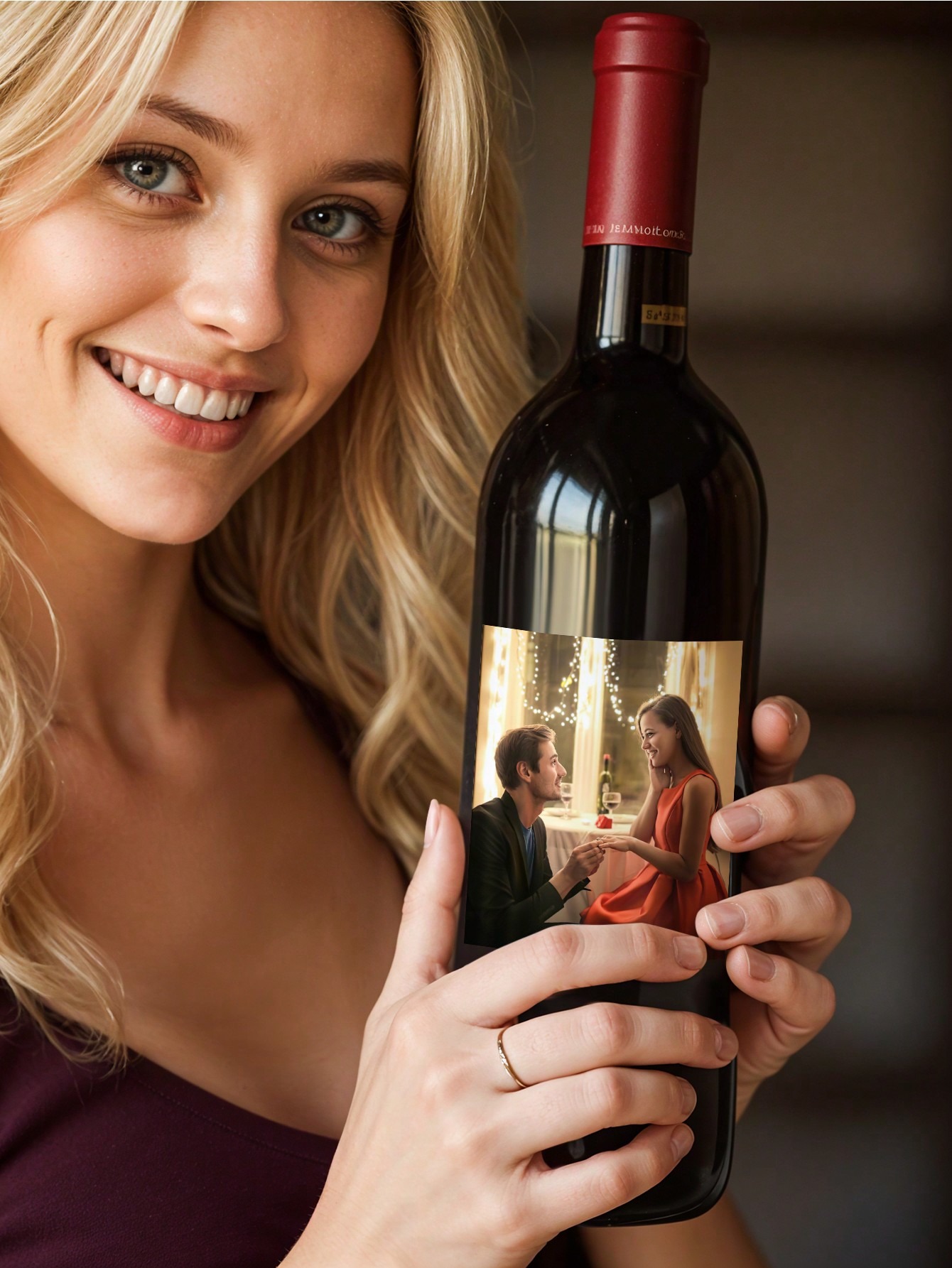 DIY Photo Wine Bottle Labels