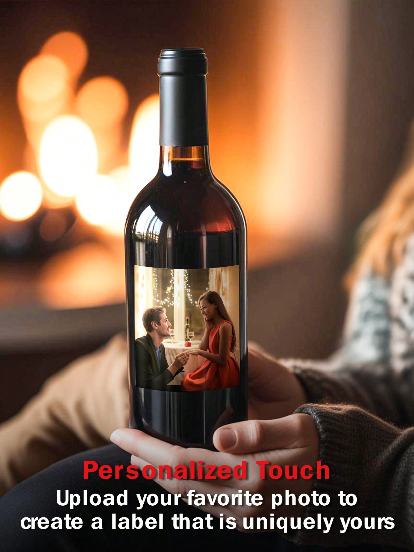 DIY Photo Wine Bottle Labels