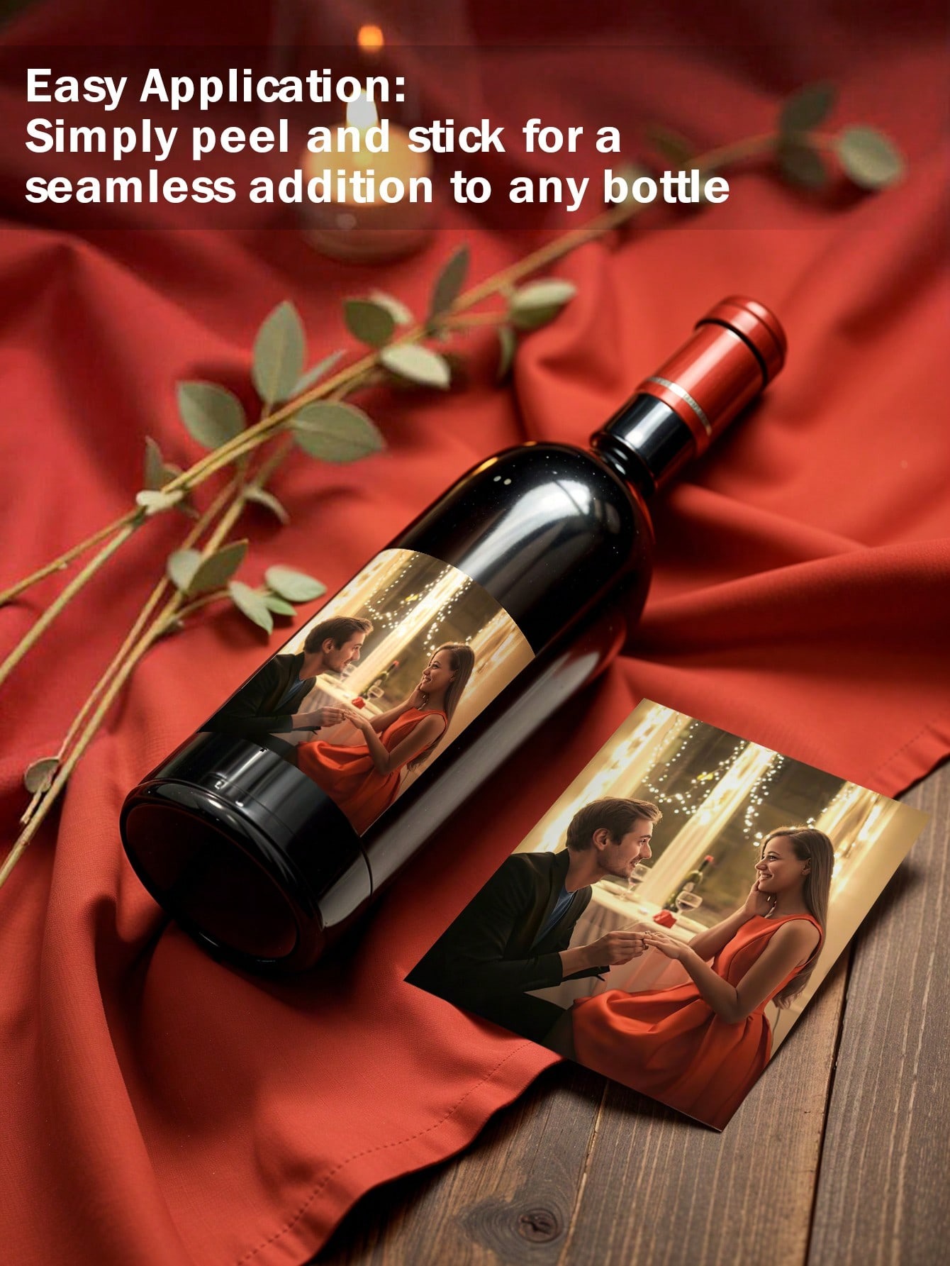 DIY Photo Wine Bottle Labels
