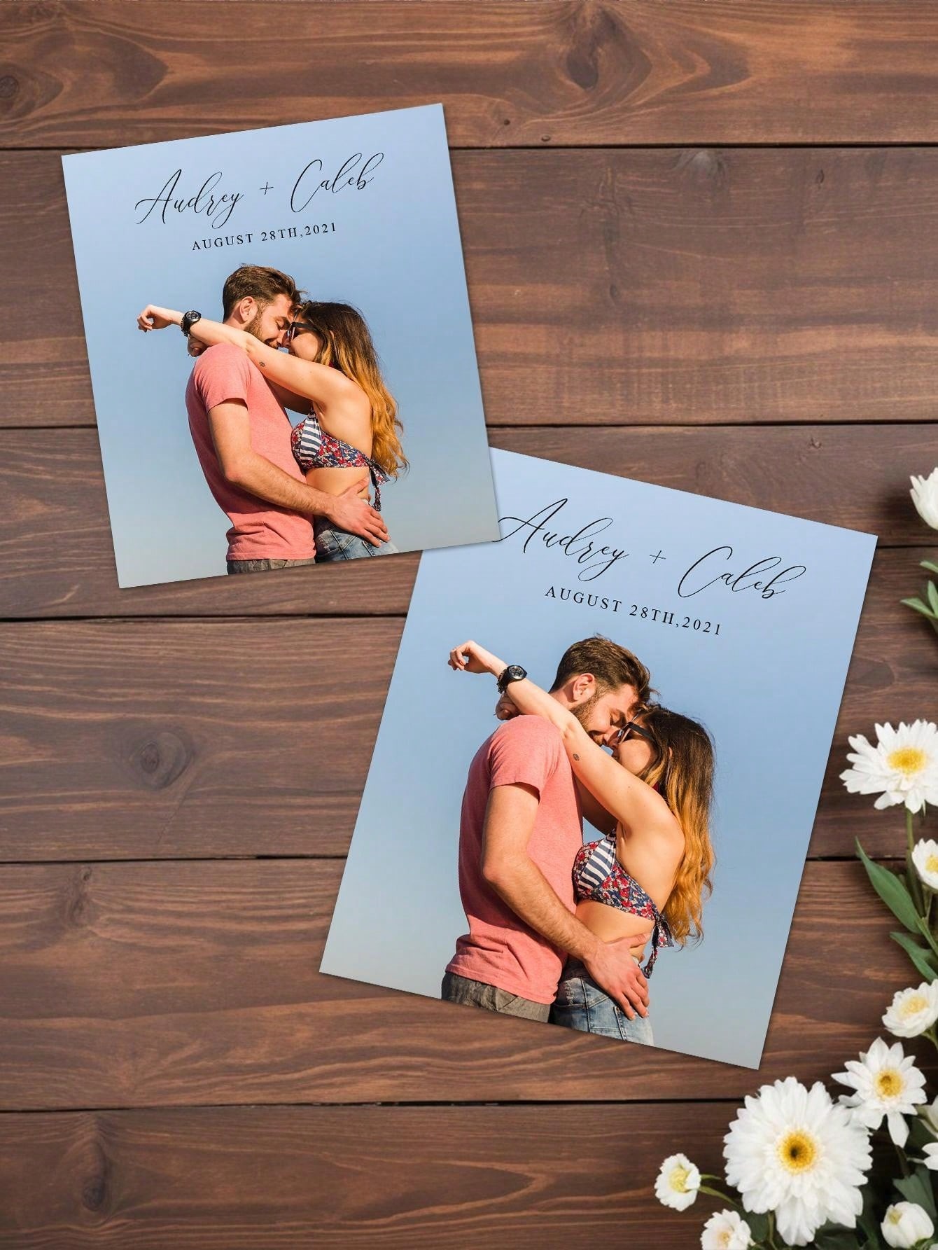 Custom Photo & Text Wine Bottle Labels