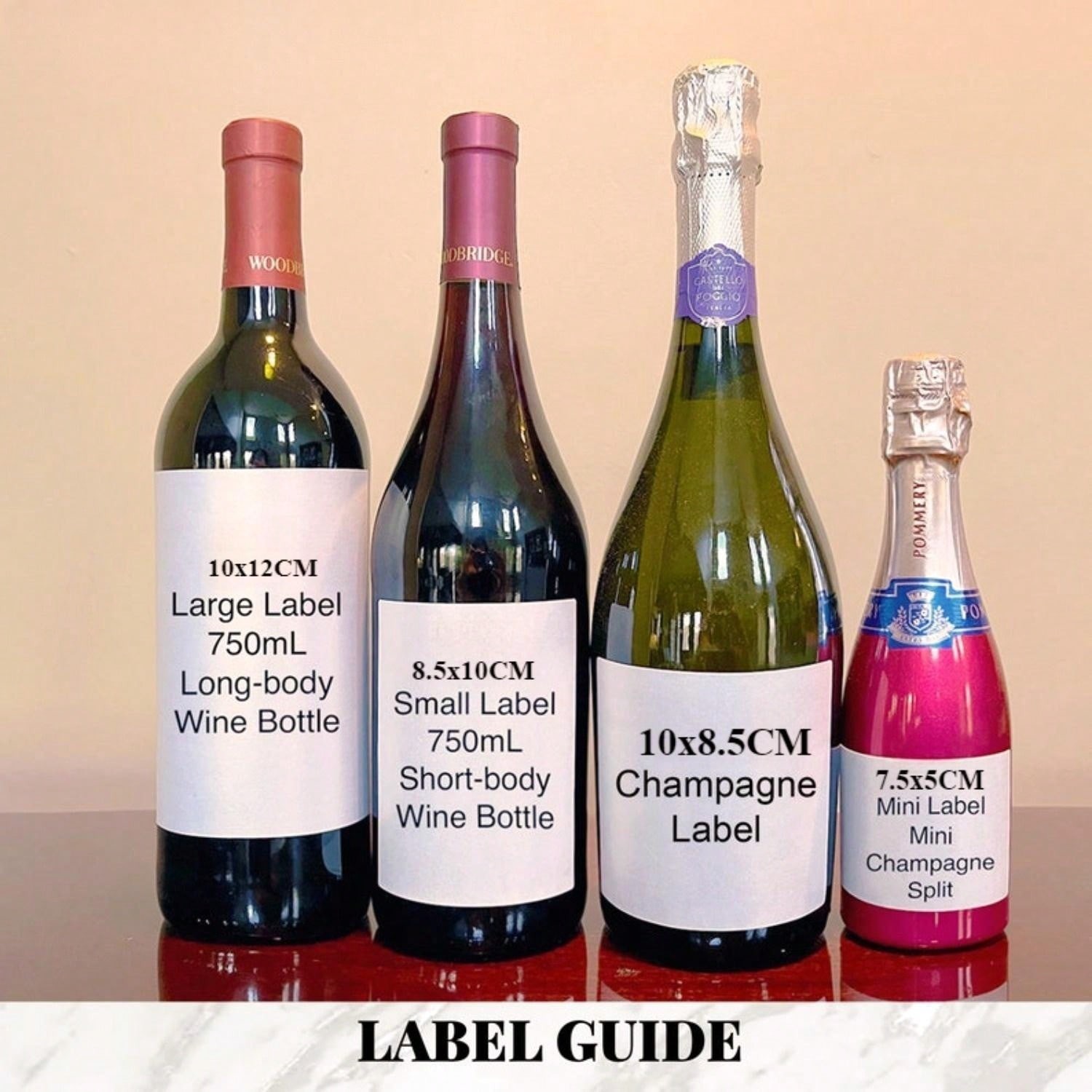Custom Waterproof Photo Wine Labels