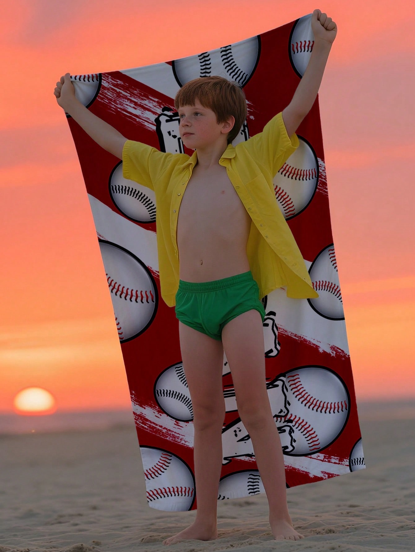 Personalized Baseball Beach Towels