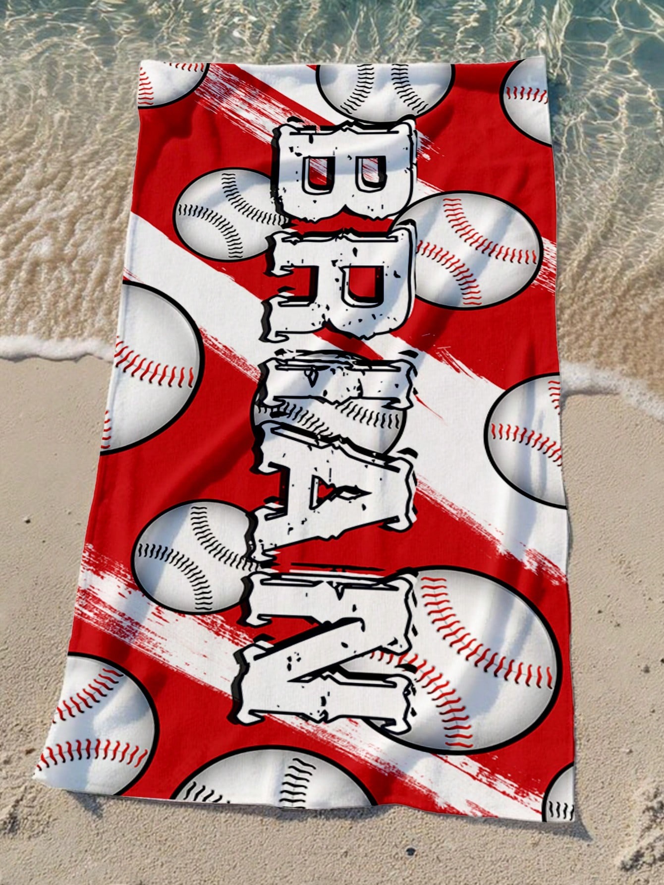 Personalized Baseball Beach Towels