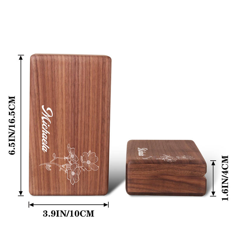 Custom Walnut Travel Jewelry Box