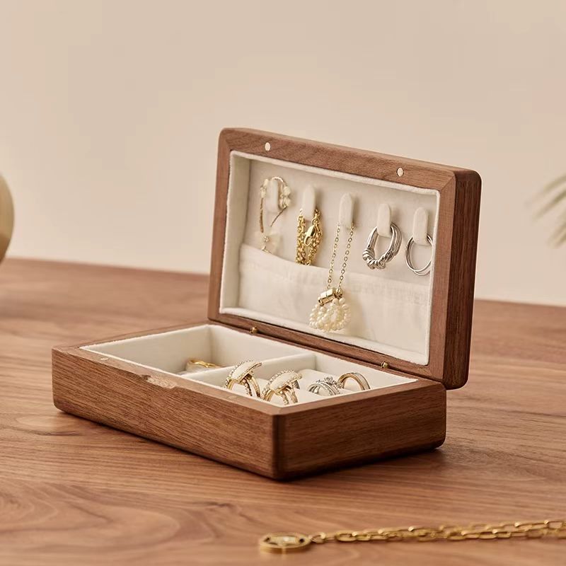 Custom Walnut Travel Jewelry Box