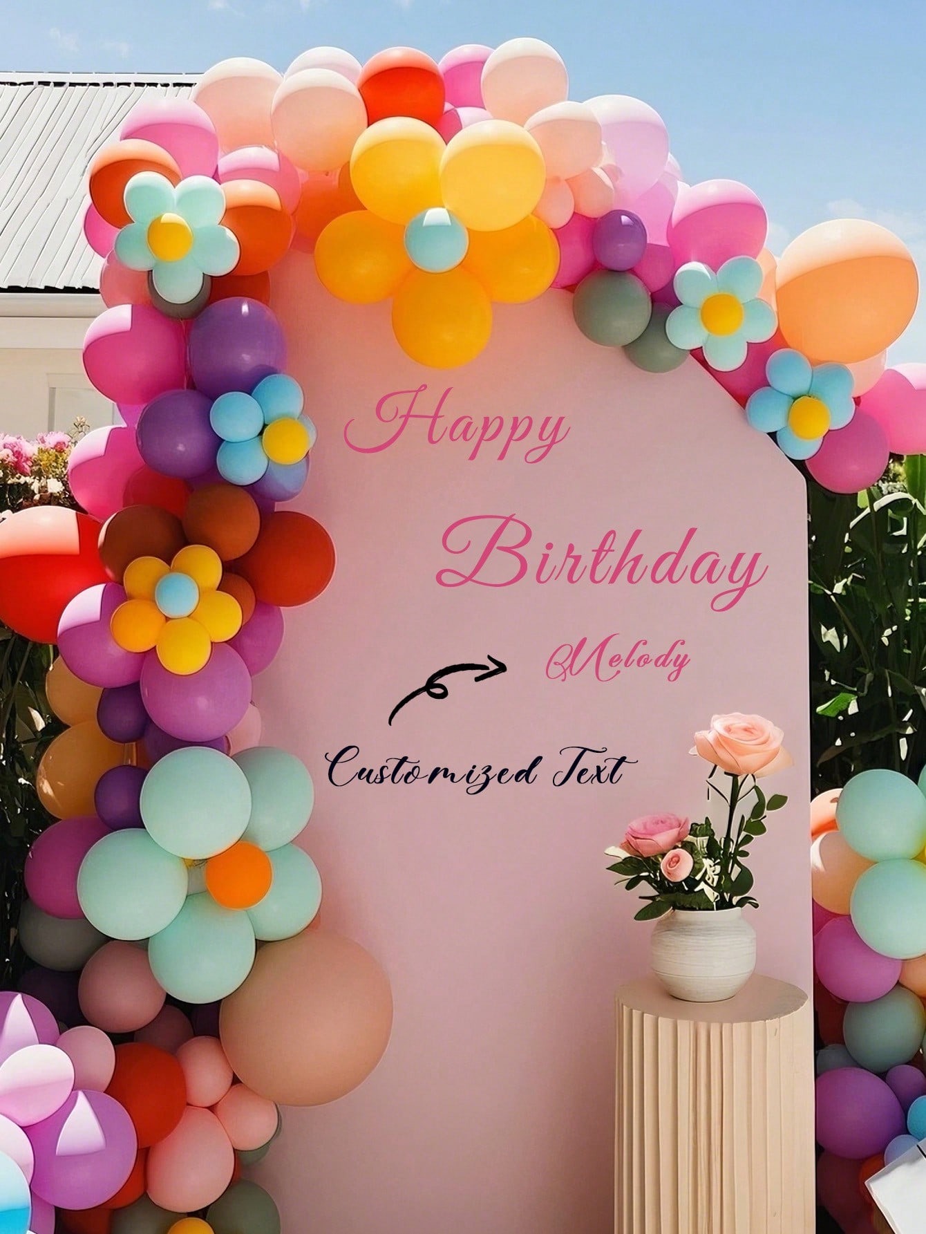 Vinyl Name Sticker for Birthday