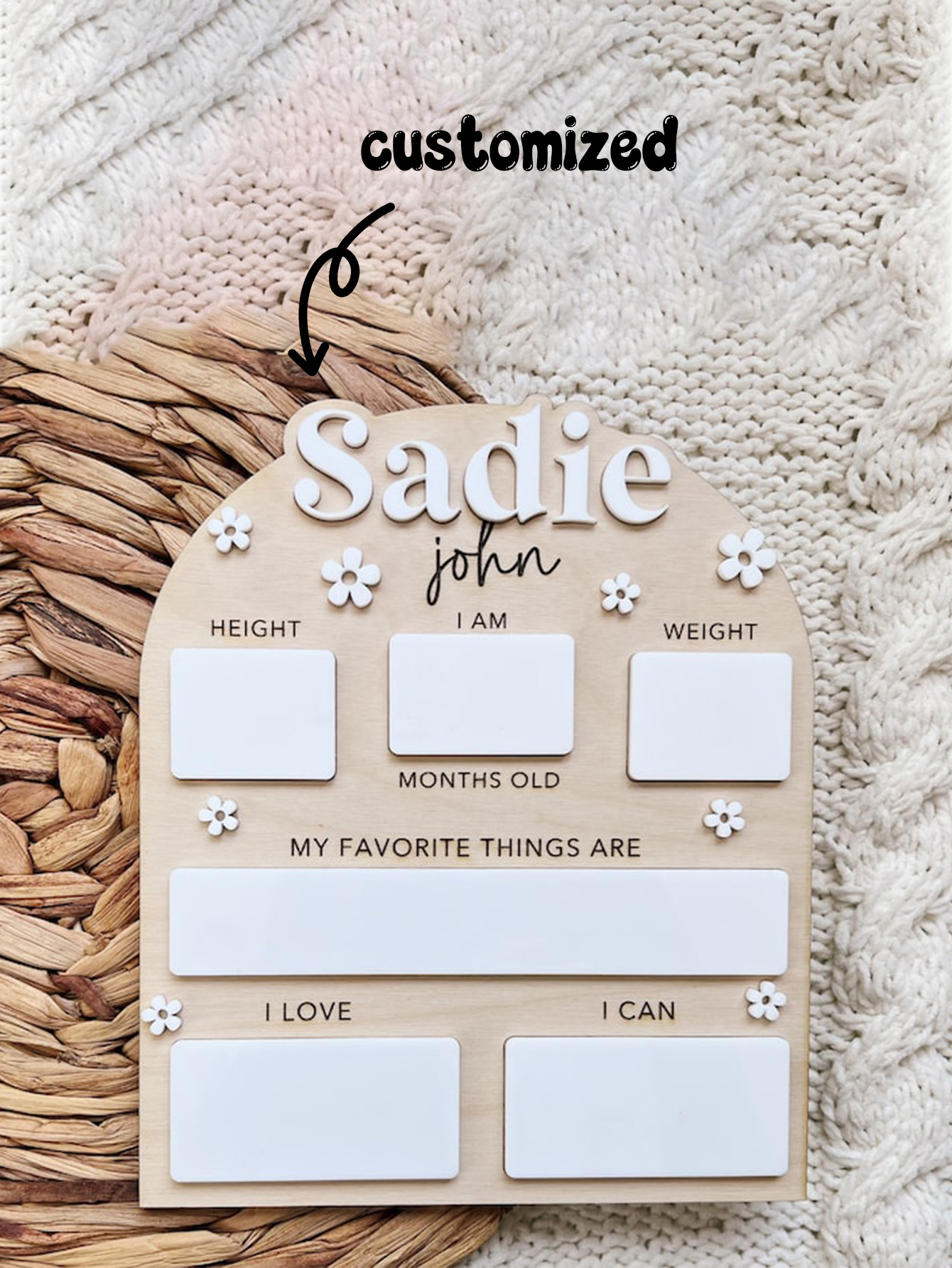 DIY Baby Milestone Board Wood Design