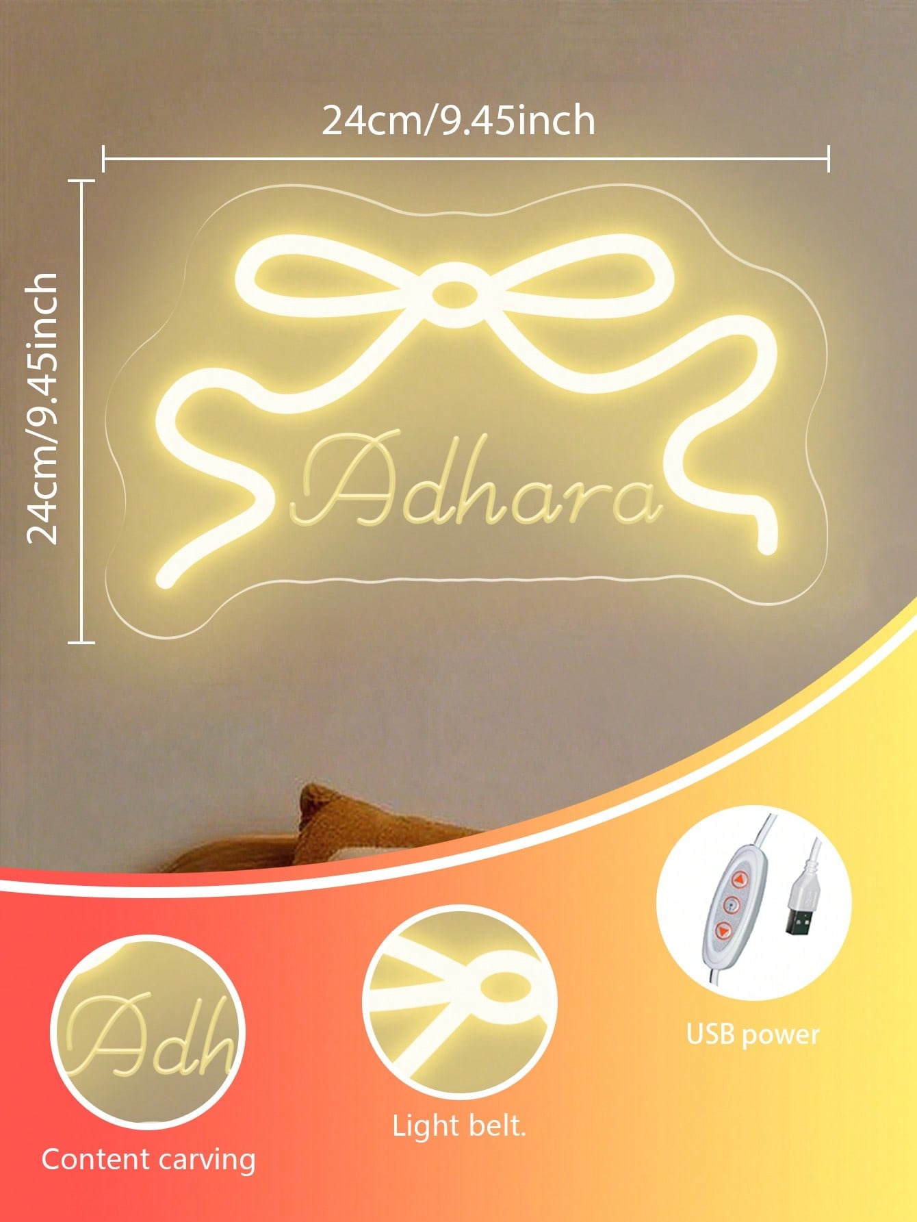 Personalized Butterfly-Shaped Neon Sign